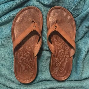 OluKai Paniolo Natural Sandals